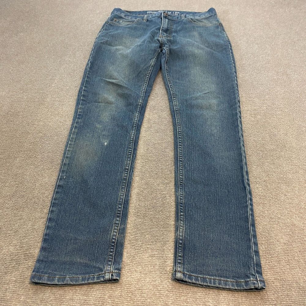 Vintage Genes Jeans Mens 32x31 Blue Lived In Denim Slim Fit Preppy Distressed‎
